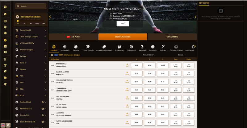 Lizaro sportsbook Lizaro sportsbook with in-play football betting and odds