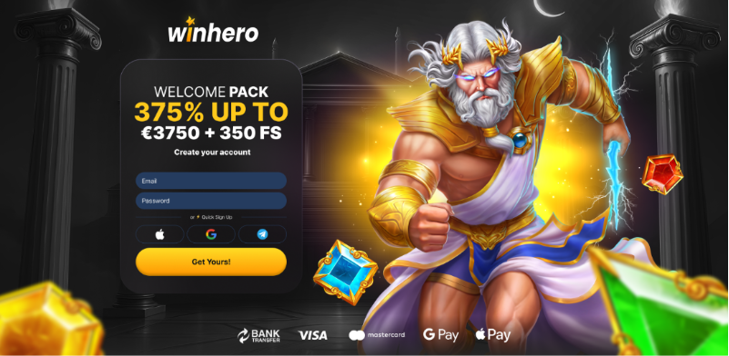 WinHero Casino interface screenshot