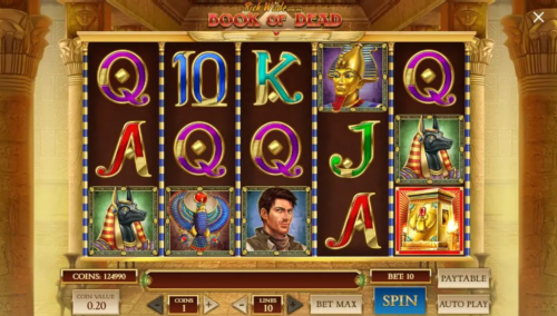 Book of Dead slot gameplay screenshot