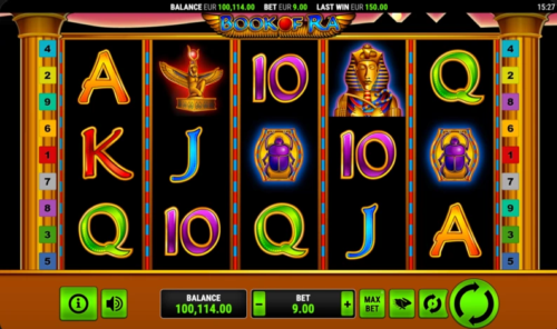 Book of Ra expanding symbol free spins screenshot