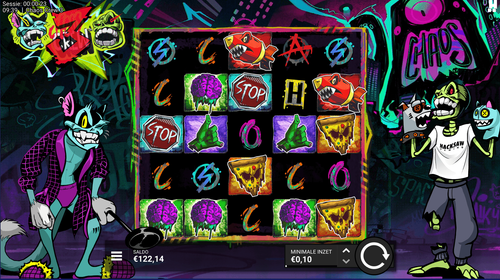 Chaos Crew free spins feature screenshot with multipliers