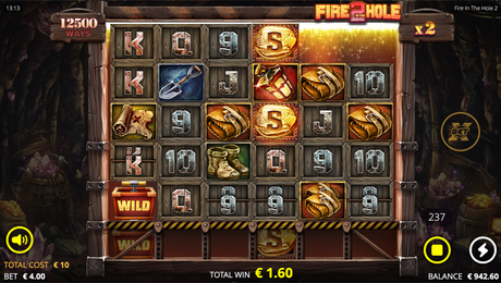 Fire in the Hole 2 slot gameplay screenshot