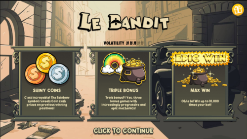 Le Bandit slot gameplay screenshot