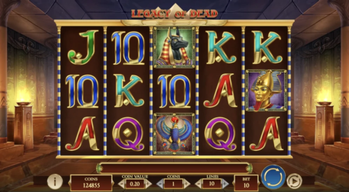 Legacy of Dead slot gameplay screenshot