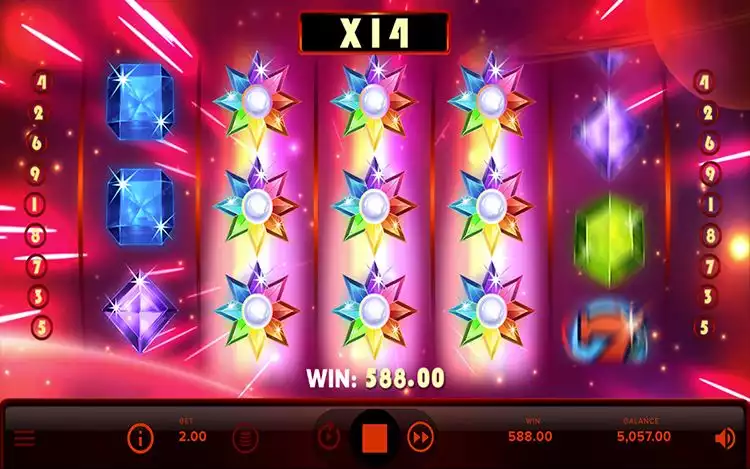 Starburst expanding wilds and respins feature screenshot