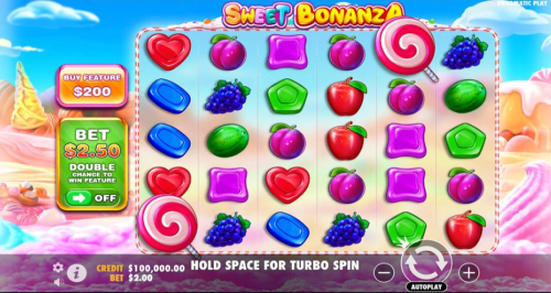 Sweet Bonanza slot gameplay screenshot
