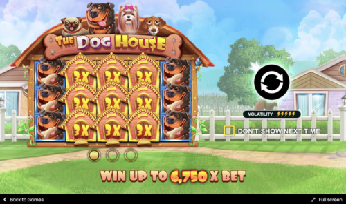 The Dog House slot gameplay screenshot
