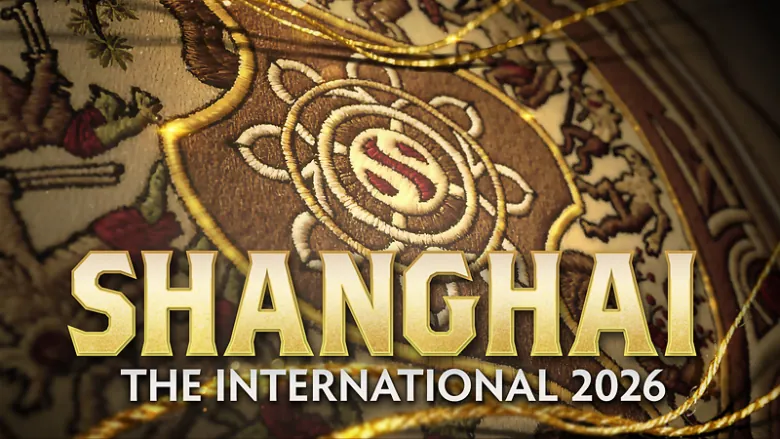 The International 2026 key art announcing Shanghai as the host city